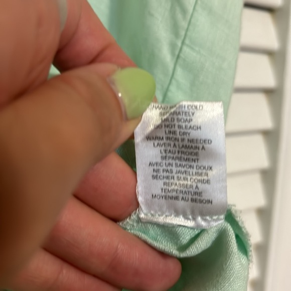 For Cynthia mint linen blouse - Picture 4 of 7